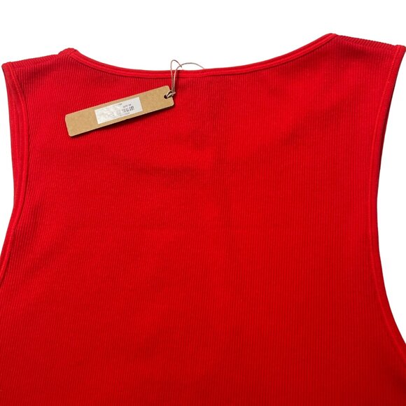SKIMS Cotton Rib Super Crop Tank Ruby 3X - Picture 6 of 10
